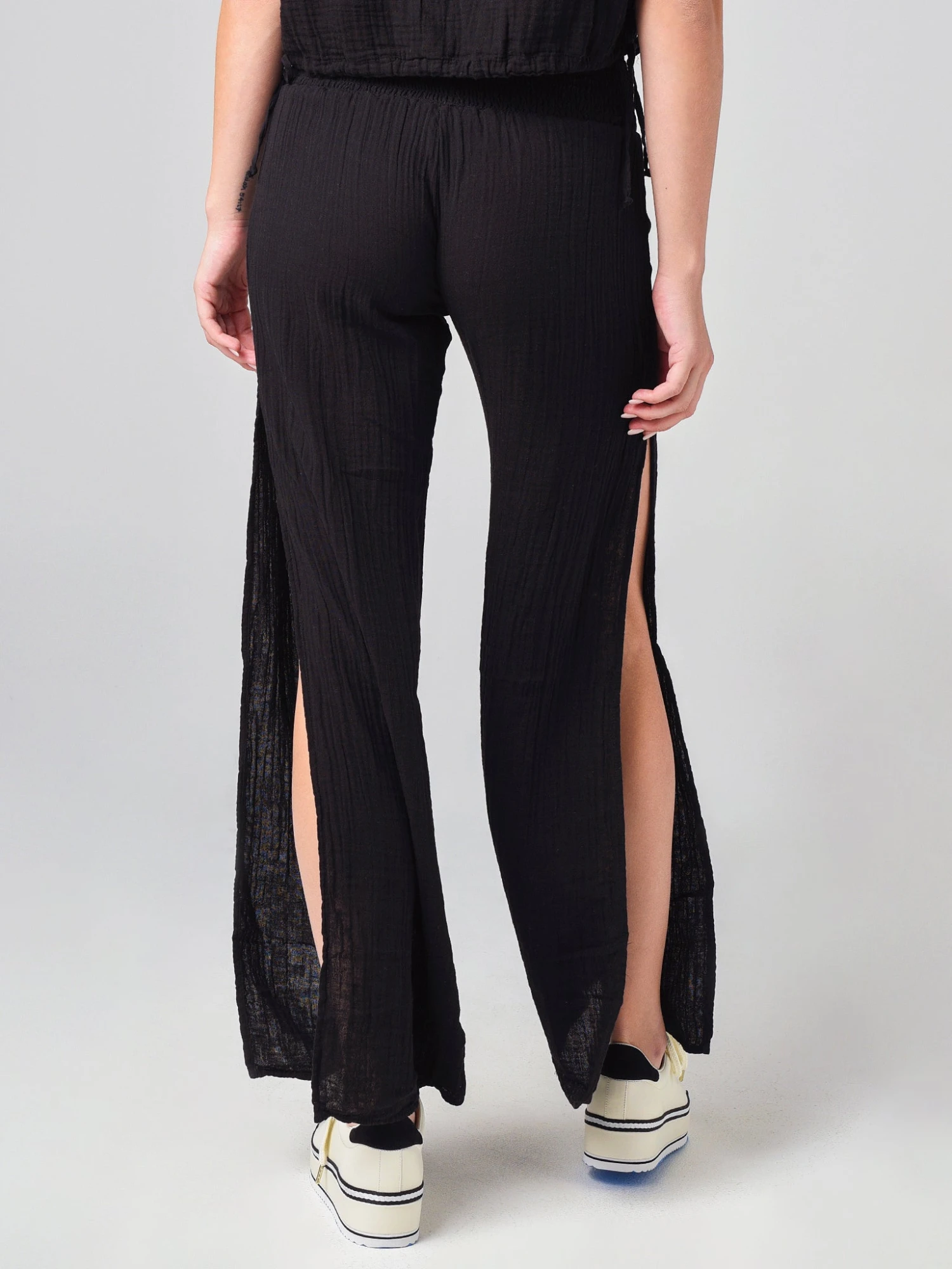 Stark X Women's Elastic Waist Side Slit Pant 6 Stark X Women's Elastic Waist Side Slit Pant - Image 6