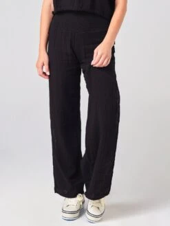 Stark X Women's Elastic Waist Side Slit Pant 14 Stark X Women's Elastic Waist Side Slit Pant -ST.BERNARD Clothing 388xCsolxBLACKxPrimary 7943425