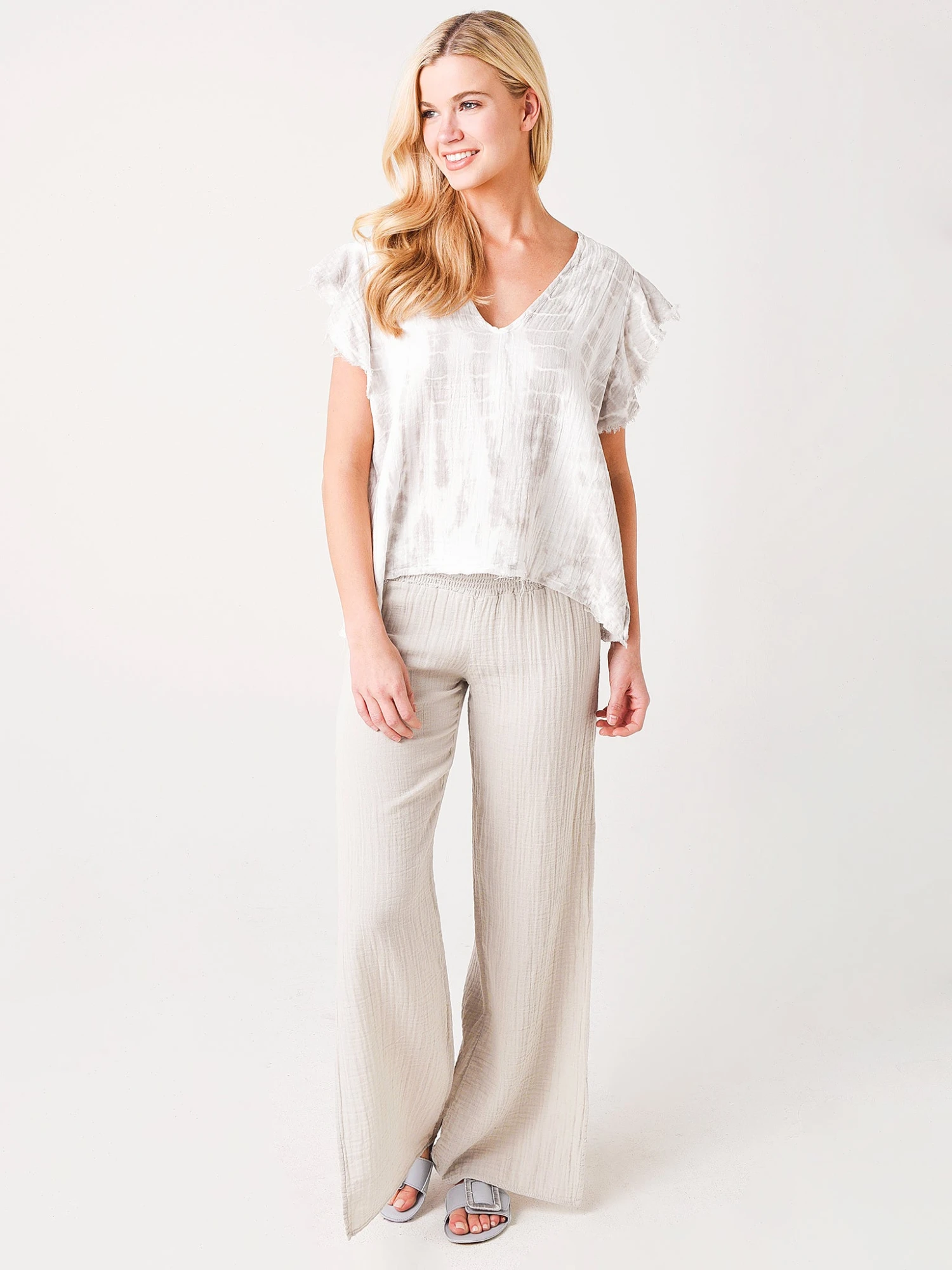 Stark X Women's Elastic Waist Side Slit Pant 2 Stark X Women's Elastic Waist Side Slit Pant - Image 2