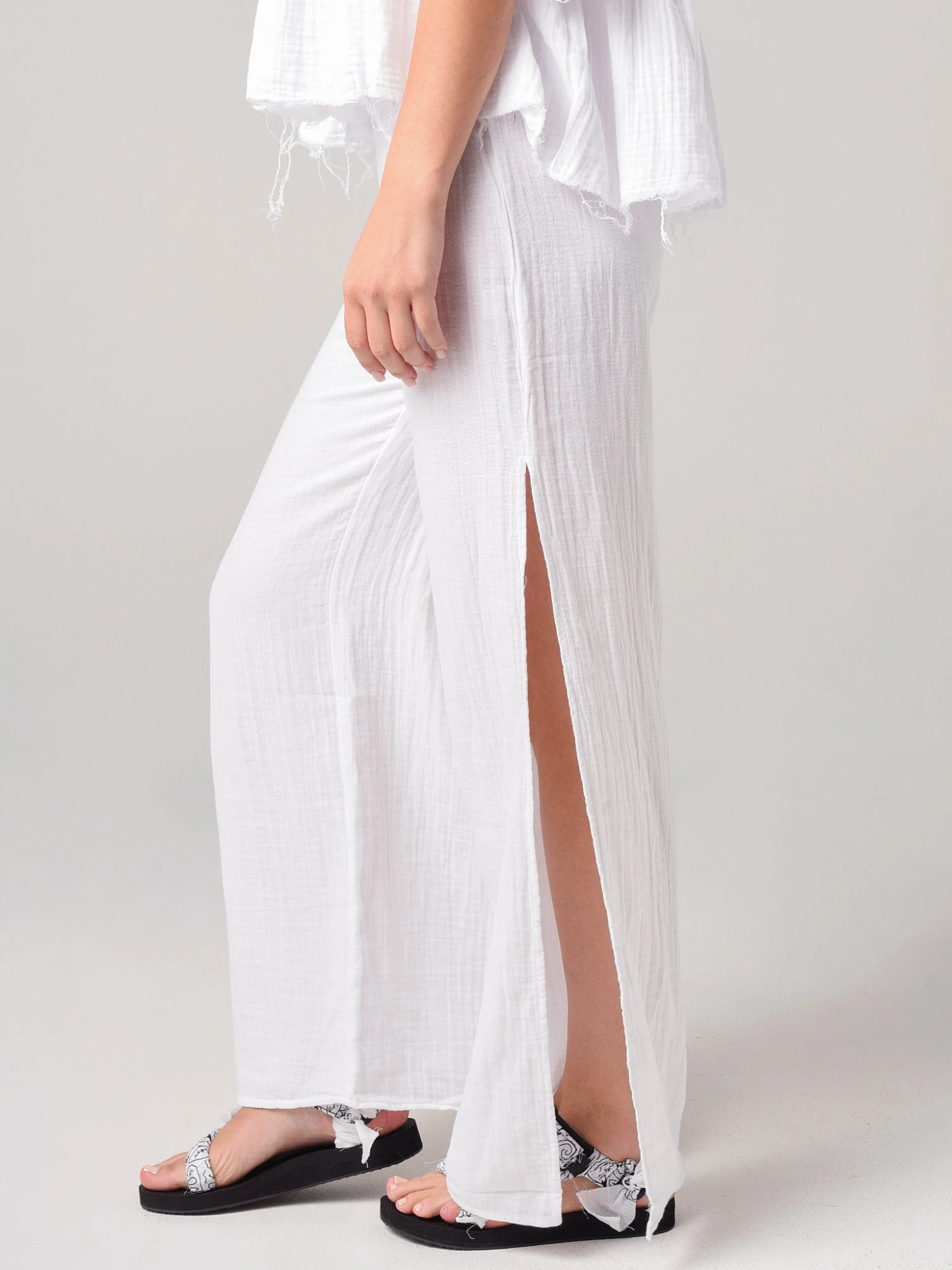 Stark X Women's Elastic Waist Side Slit Pant 8 Stark X Women's Elastic Waist Side Slit Pant - Image 8