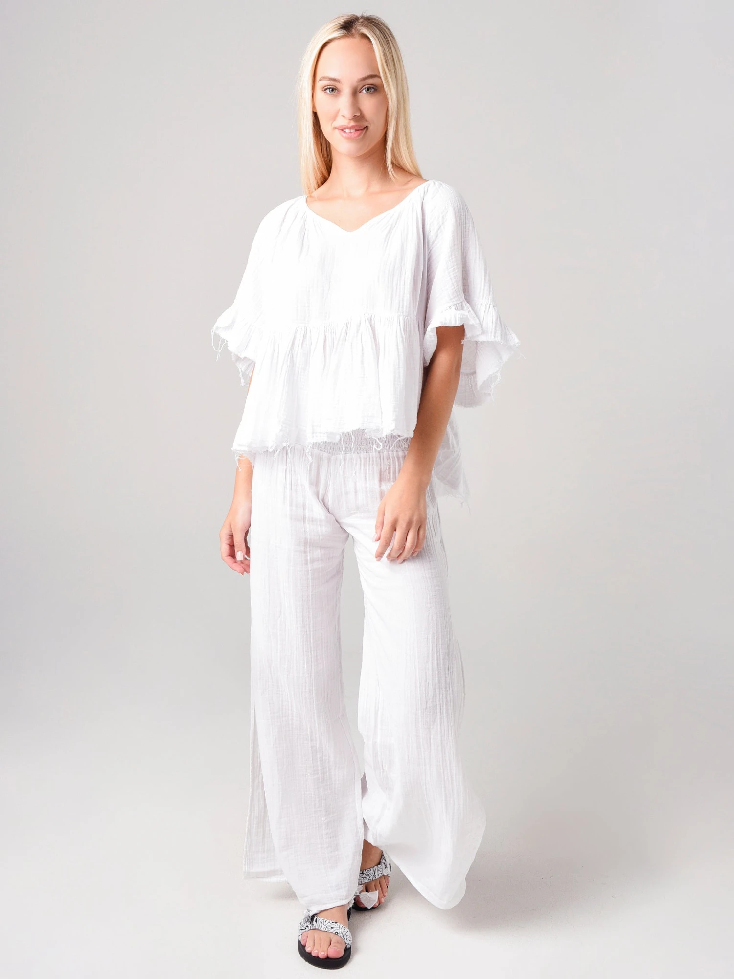 Stark X Women's Elastic Waist Side Slit Pant 10 Stark X Women's Elastic Waist Side Slit Pant - Image 10