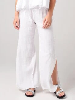 Stark X Women's Elastic Waist Side Slit Pant 16 Stark X Women's Elastic Waist Side Slit Pant -ST.BERNARD Clothing 388xCsolxWHITExPrimary 7944478