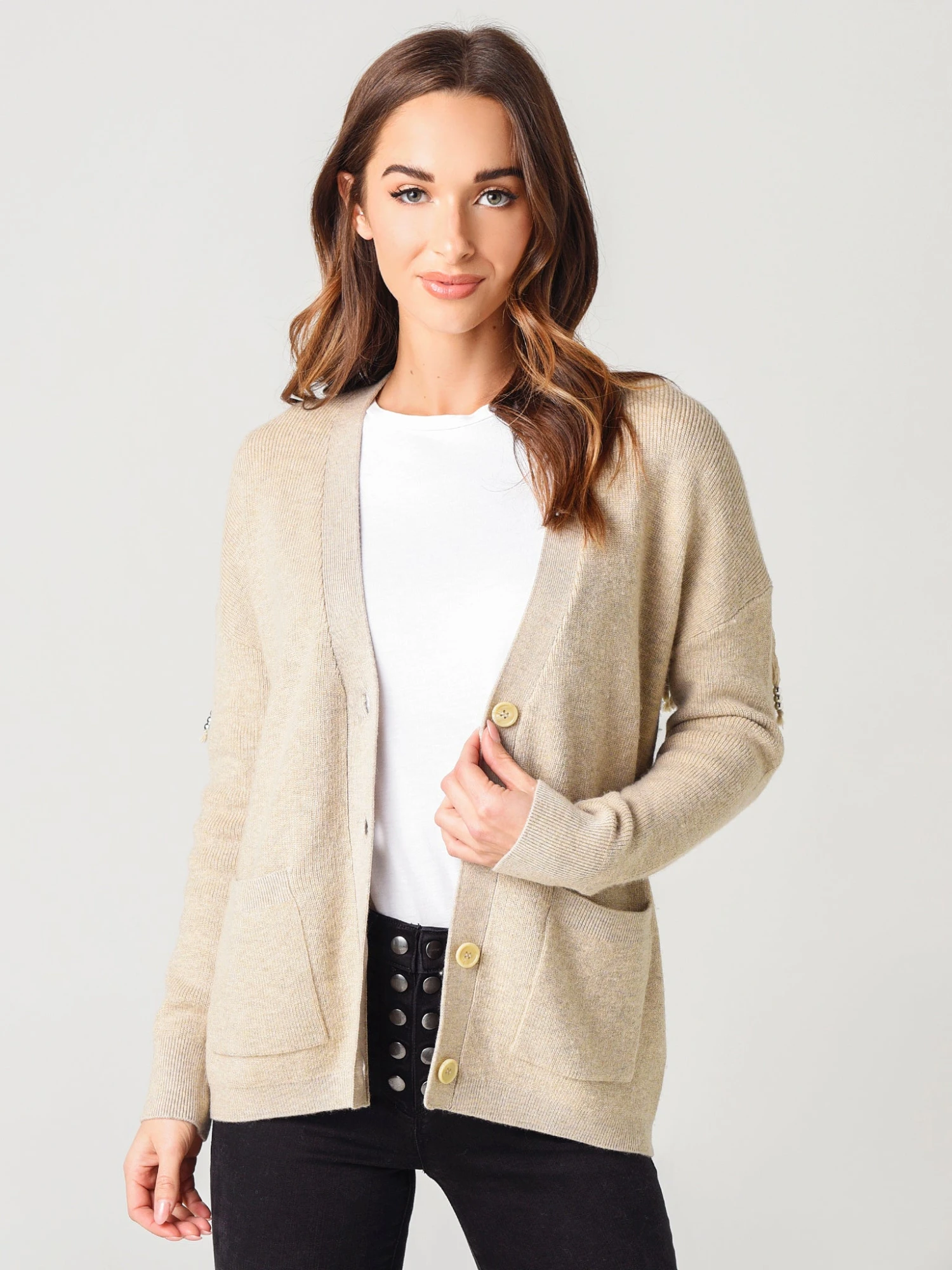 One Grey Day Women's Dundas Fringe Cardigan 1 One Grey Day Women's Dundas Fringe Cardigan