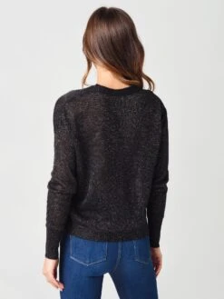 One Grey Day Women's Maxwell Sparkle Cardigan 6 One Grey Day Women's Maxwell Sparkle Cardigan -ST.BERNARD Clothing 44OGD819xBLACKxAlt2 22703122