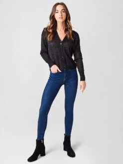 One Grey Day Women's Maxwell Sparkle Cardigan 7 One Grey Day Women's Maxwell Sparkle Cardigan -ST.BERNARD Clothing 44OGD819xBLACKxAlt3 22703120