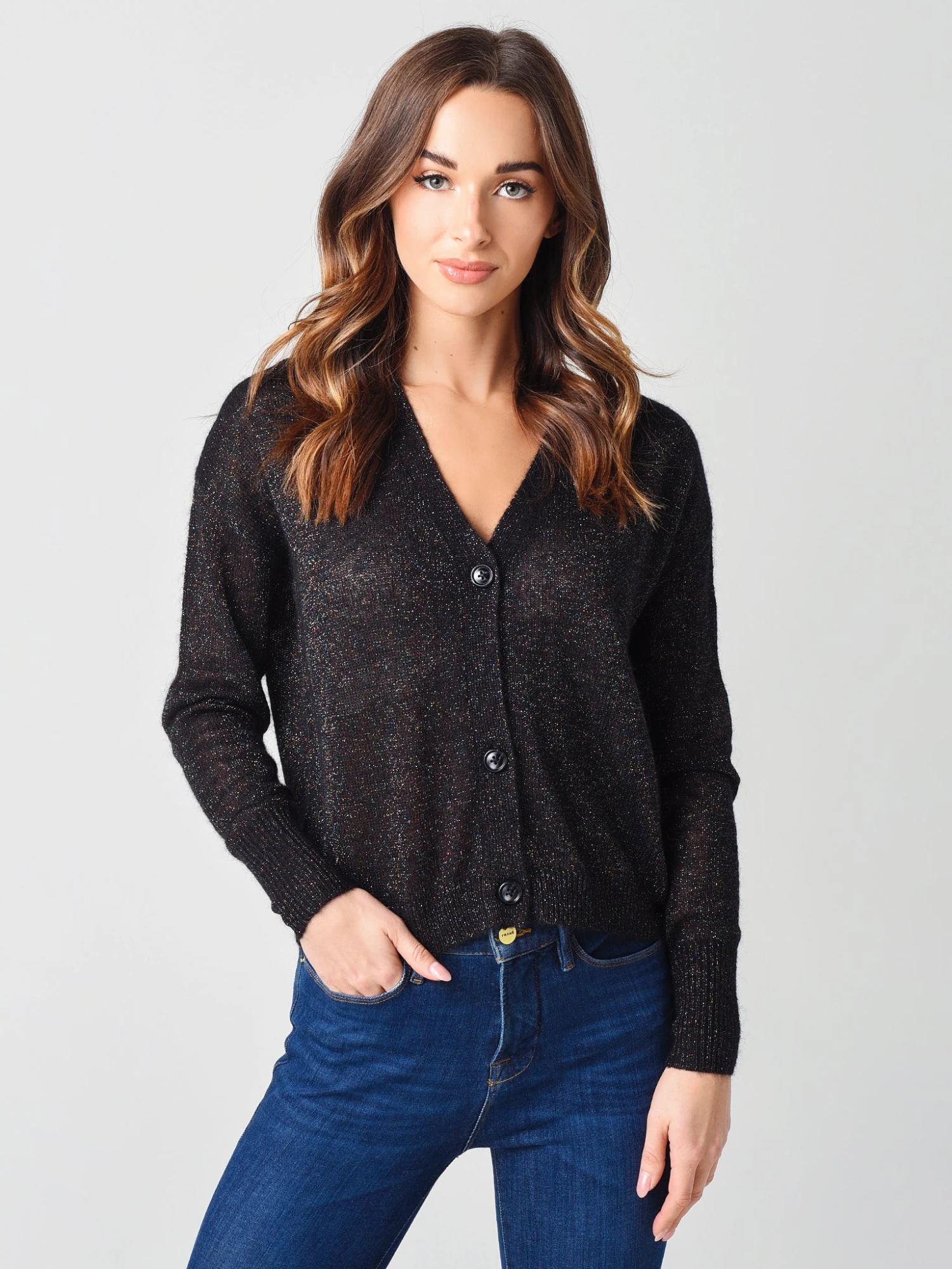 One Grey Day Women's Maxwell Sparkle Cardigan 1 One Grey Day Women's Maxwell Sparkle Cardigan