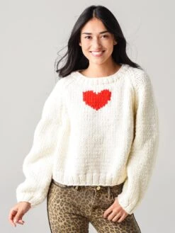 Gogo Women's Heart Pullover Sweater 13 Gogo Women's Heart Pullover Sweater -ST.BERNARD Clothing 4800 HPxWHITExPrimary 20202523