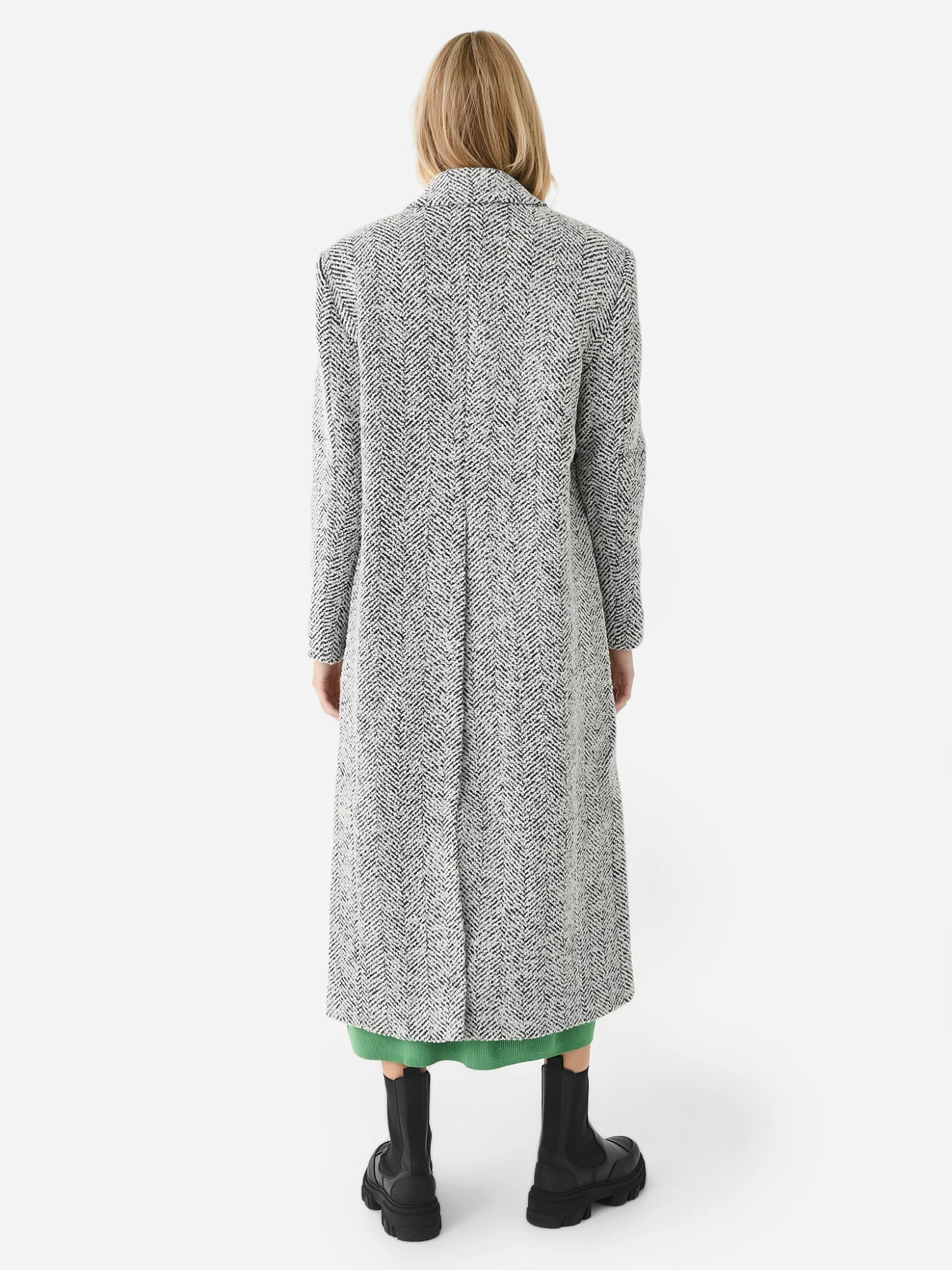 Remain Women's Herringbone Boxy Coat 3 Remain Women's Herringbone Boxy Coat - Image 3