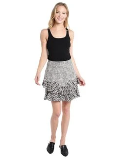 Rebecca Taylor Mixed Tweed Skirt 7 Rebecca Taylor Mixed Tweed Skirt -ST.BERNARD Clothing 517 633 s805 blackcomboalt1