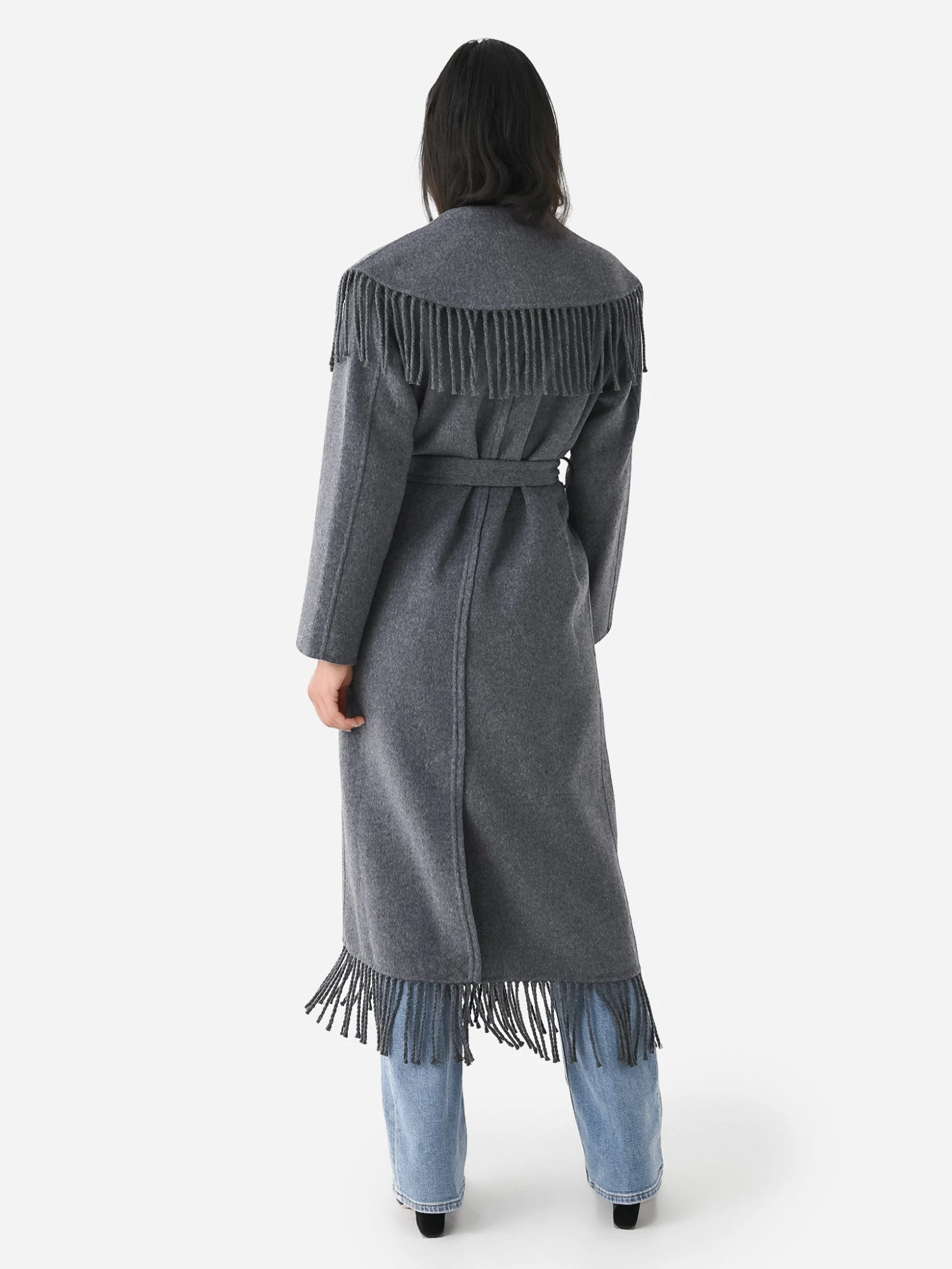 Simkhai Women's Carrie Fringe Robe Coat 4 Simkhai Women's Carrie Fringe Robe Coat - Image 4