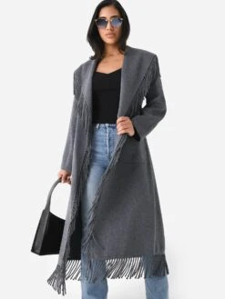 Simkhai Women's Carrie Fringe Robe Coat