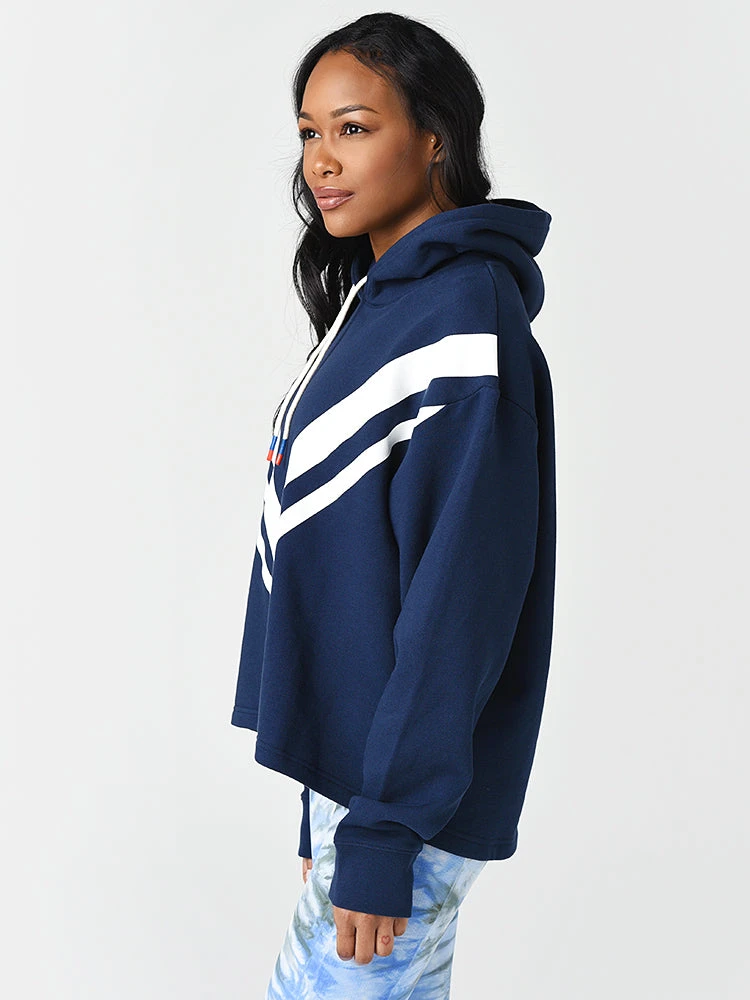 Tory Sport Women’s French Terry Chevron Hoodie 2 Tory Sport Women’s French Terry Chevron Hoodie - Image 2