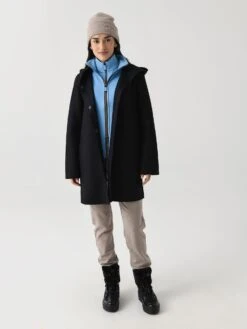 Frauenschuh Women's Olivia Wool Double Coat -ST.BERNARD Clothing 565482xBLACKxAlt1 145734389