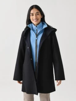Frauenschuh Women's Olivia Wool Double Coat -ST.BERNARD Clothing 565482xBLACKxPrimary 145491497