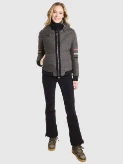 Frauenschuh Women's Lizzy Multi Stripe Ski Jacket -ST.BERNARD Clothing 677329xFLANELLGREYCOLORxAlt3 2152717