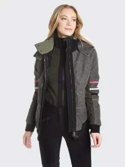 Frauenschuh Women's Lizzy Multi Stripe Ski Jacket -ST.BERNARD Clothing 677329xFLANELLGREYCOLORxAlt4 2152857