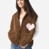 GOGO Women's Short Heart Sweater Vest