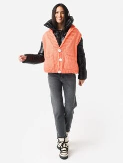 GOGO Women's Short Ski Sweater Vest -ST.BERNARD Clothing 7800 CSVxALPENGLOWxAlt2 83712225