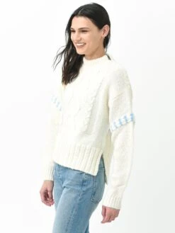 Bogner Women's Rike Cable Knit Sweater -ST.BERNARD Clothing 8191 7573xOFFWHITE753xAlt2 79482726