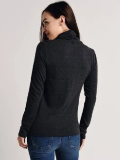 Dylan Blooming Angora Long Sleeve Turtleneck -ST.BERNARD Clothing 81w83bak charcoalalt3