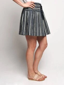 Dylan Foundry Stripe Skirt -ST.BERNARD Clothing 85w11cis darkindigoalt2