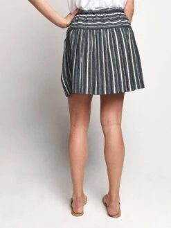 Dylan Foundry Stripe Skirt -ST.BERNARD Clothing 85w11cis darkindigoalt3