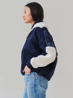 Bogner Women's Hedy Sweatshirt -ST.BERNARD Clothing 8610xNAVYxAlt3 57427517