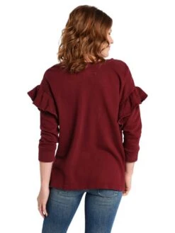 Current Elliot The Ruffle Sweatshirt 8 Current Elliot The Ruffle Sweatshirt -ST.BERNARD Clothing 9065 1492 cabernetalt2
