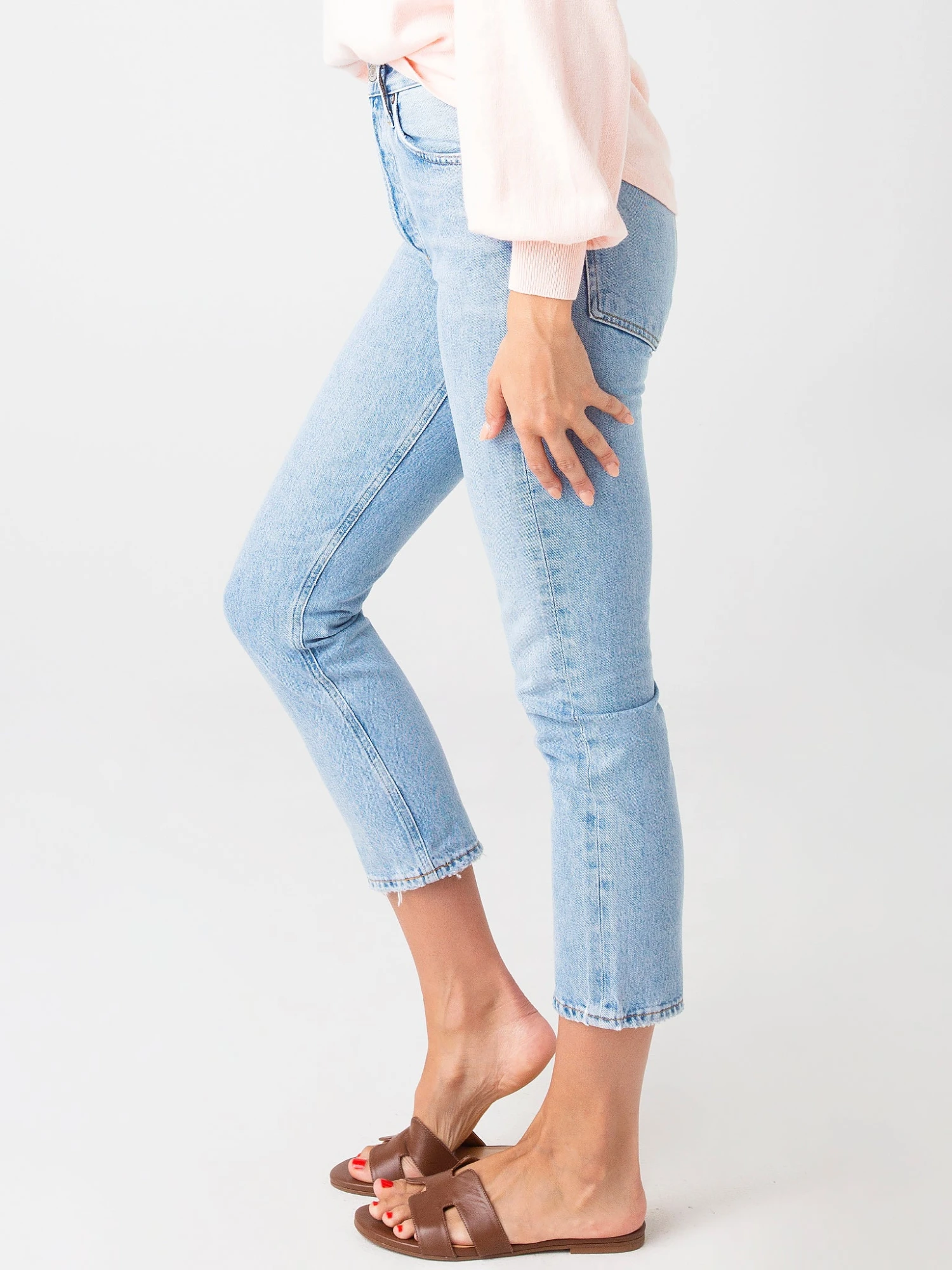 Agolde Women's Riley High Rise Straight Crop In Dimension 3 Agolde Women's Riley High Rise Straight Crop In Dimension - Image 3