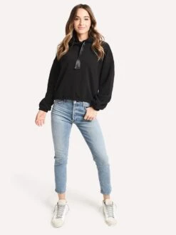 ATM Women's French Terry Sweatshirt 7 ATM Women's French Terry Sweatshirt -ST.BERNARD Clothing AW1346 EAA BLACKalt3