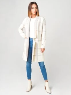 Soia & Kyo Women's Benela Jacquard Knit Coatigan With Patch Pockets -ST.BERNARD Clothing BENELA PxQUARTZxAlt3 17520796