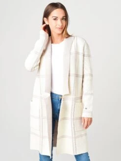 Soia & Kyo Women's Benela Jacquard Knit Coatigan With Patch Pockets