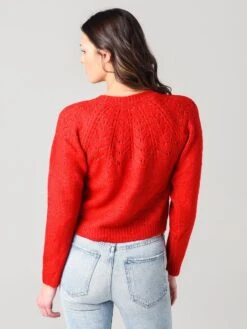 BB Dakota Women's Turn Knit Up Sweater -ST.BERNARD Clothing BK406942xCRIMSONREDxAlt2 20821267