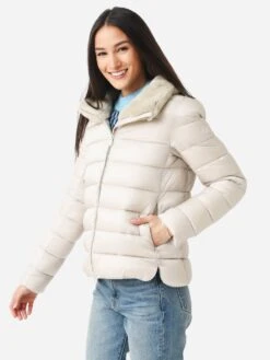 Save The Duck Women's Mei Down Jacket -ST.BERNARD Clothing D30281W IRIS15 SxRAINYBEIGExAlt2 83447022