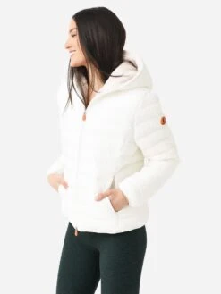 Save The Duck Women's Gwen Down Jacket -ST.BERNARD Clothing D39690W GIGA15 SxOFFWHITExAlt2 83447202