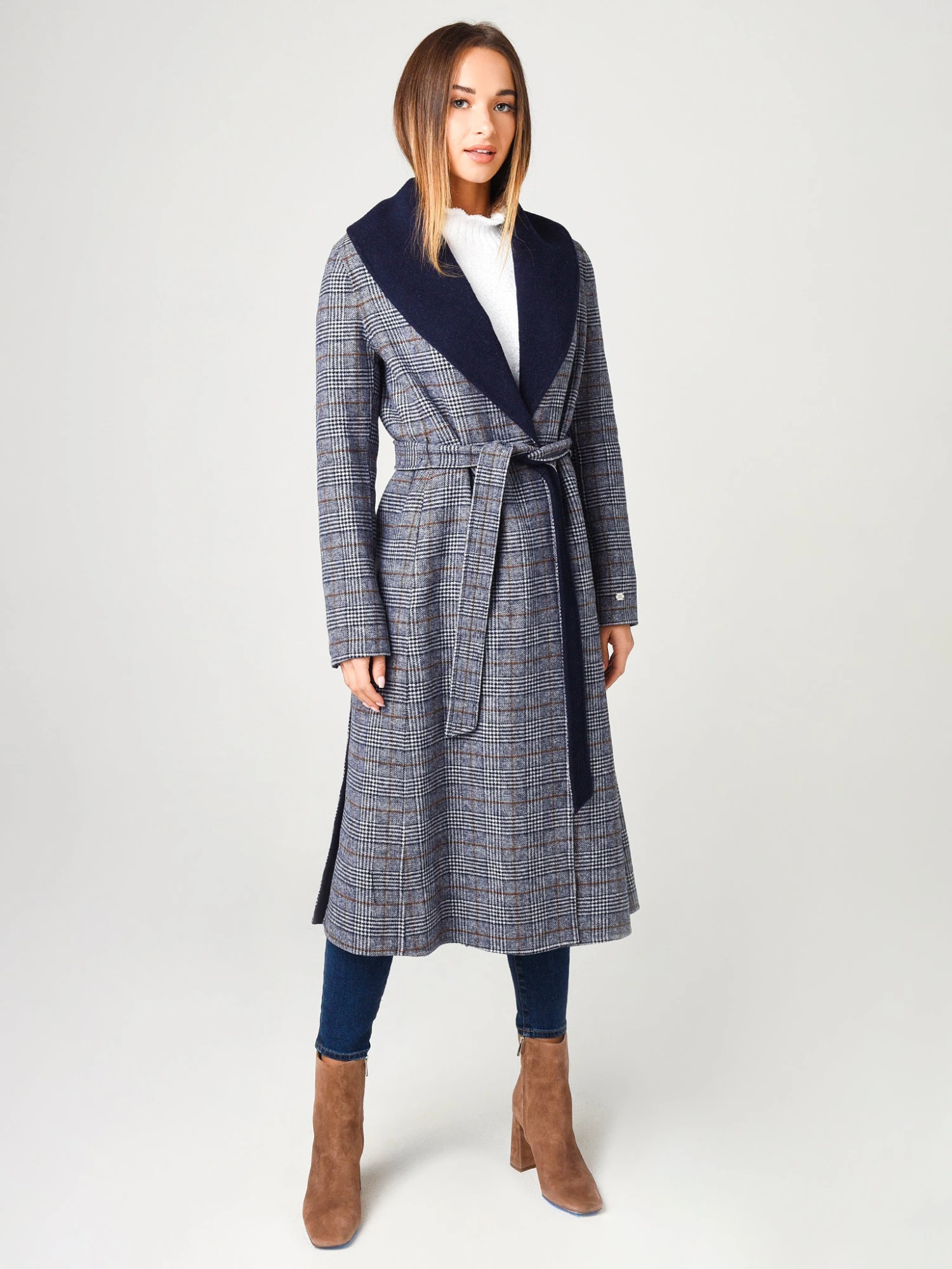 Soia & Kyo Women's Eleonore Plaid Calf-Length Double-Face Wool Coat 5 Soia & Kyo Women's Eleonore Plaid Calf-Length Double-Face Wool Coat - Image 5