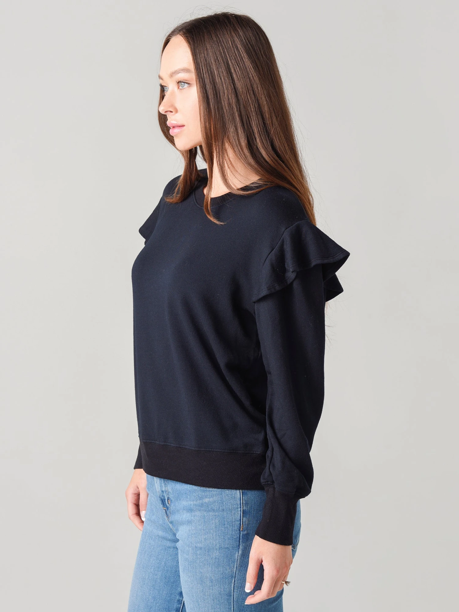Sundry Ruffle Sweatshirt 2 Sundry Ruffle Sweatshirt - Image 2