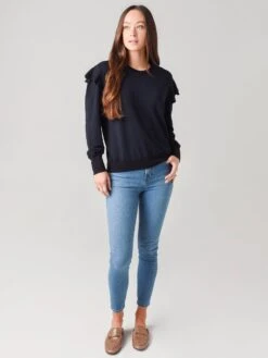 Sundry Ruffle Sweatshirt 7 Sundry Ruffle Sweatshirt -ST.BERNARD Clothing F20 3H L07xBLACKxAlt3 18112039