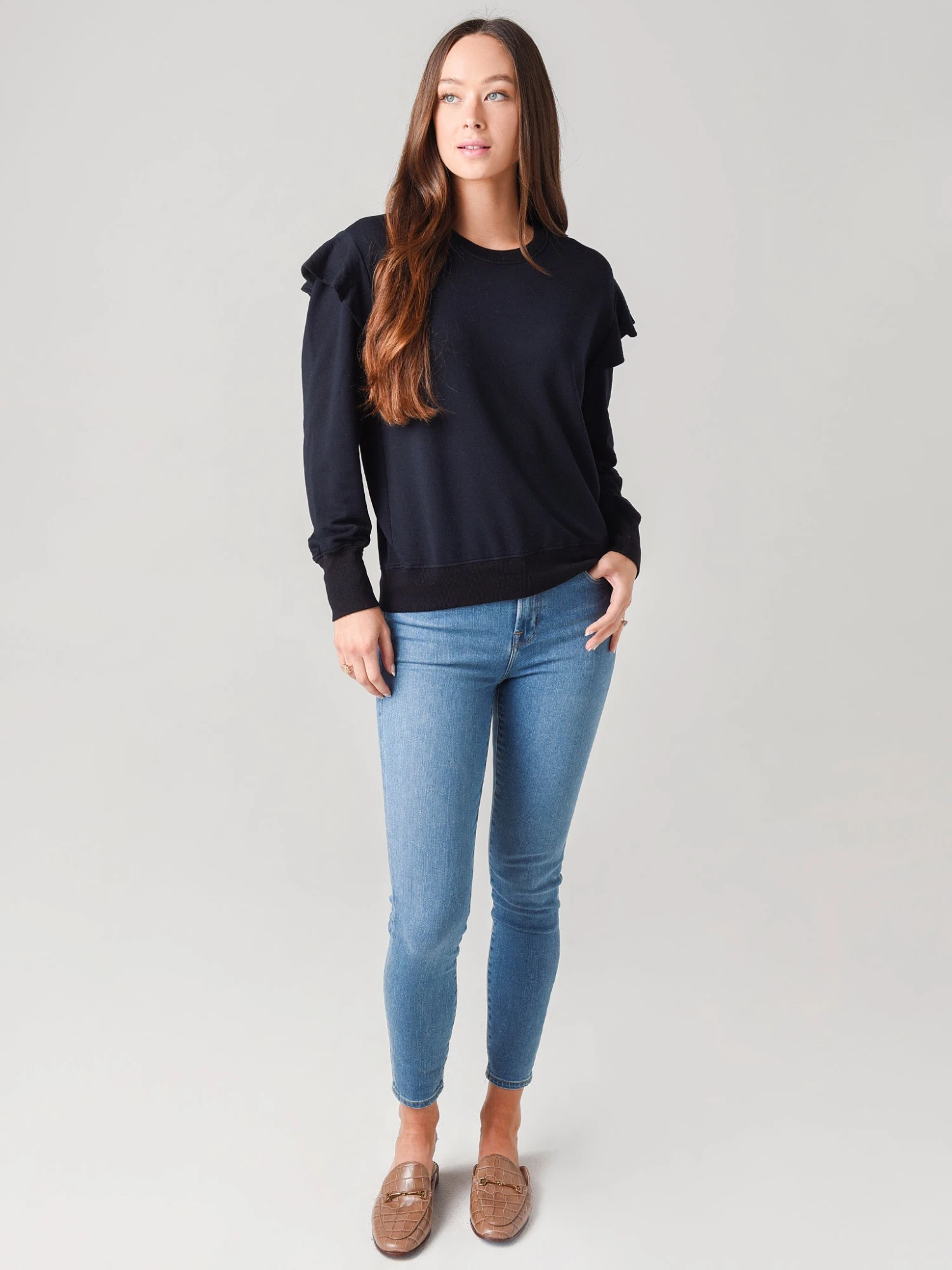 Sundry Ruffle Sweatshirt 4 Sundry Ruffle Sweatshirt - Image 4