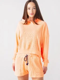 Sundry Women's Thermal Pocket Hoodie