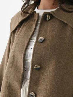 GANNI Women's Wool Collar Jacket -ST.BERNARD Clothing F8327xPETRIFIEDOAKxAlt4 107489215