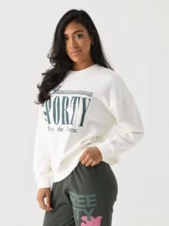 Z Supply Women's Sporty Crewneck Sweatshirt -ST.BERNARD Clothing GT244569SxSEASALTxAlt2 146973124