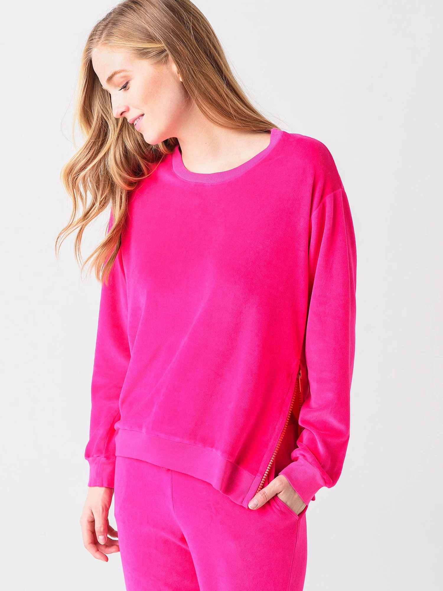 Sundry Women's Side Zip Sweatshirt 1 Sundry Women's Side Zip Sweatshirt