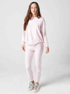 Monrow Women's Reversed Elastic Vintage Sweatpant -ST.BERNARD Clothing HB006 201xROSExAlt3