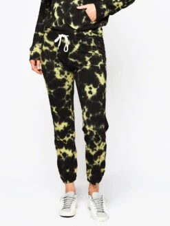 Monrow Vintage Sweats With Black Out Tie Dye