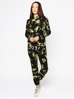 Monrow Vintage Sweats With Black Out Tie Dye -ST.BERNARD Clothing HB006 203 CITRONalt3