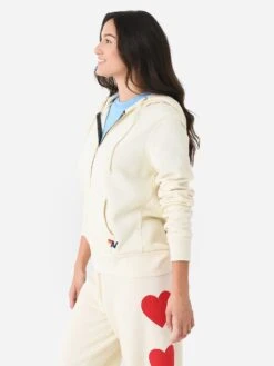 Aviator Nation Women's Heart Stitch Zip Hoodie 6 Aviator Nation Women's Heart Stitch Zip Hoodie -ST.BERNARD Clothing HDHTSTxVINTAGEWHITExAlt2 109899901