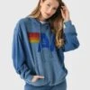 Aviator Nation Women's Vintage Logo Relaxed Pullover Hoodie