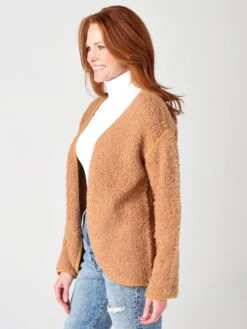 Monrow Women's Cozy Cardigan -ST.BERNARD Clothing HJ0199xCARAMELxAlt2 27300307