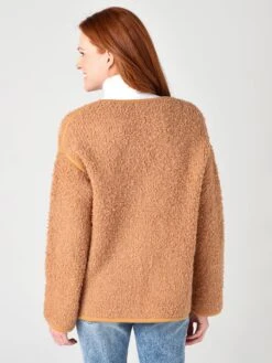 Monrow Women's Cozy Cardigan -ST.BERNARD Clothing HJ0199xCARAMELxAlt3 27300309